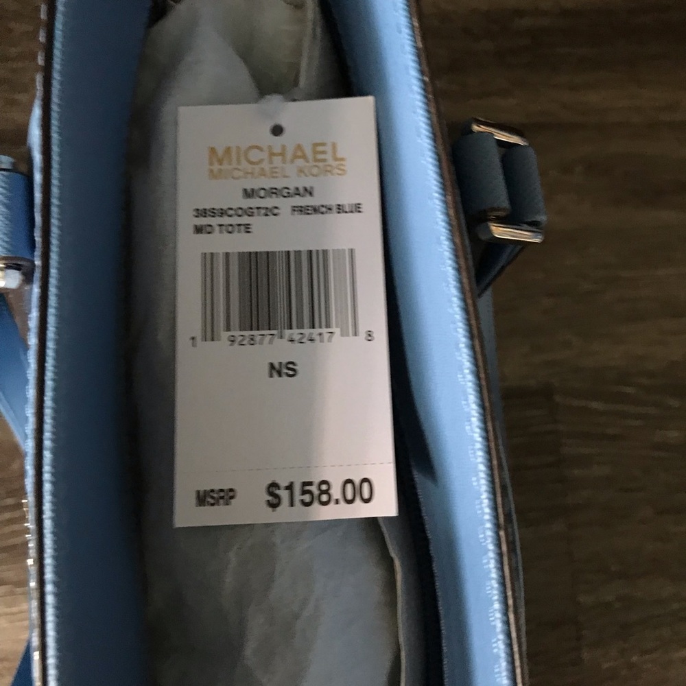 🆕 NWT Michael Kors French Blue Tote - Picture 5 of 8